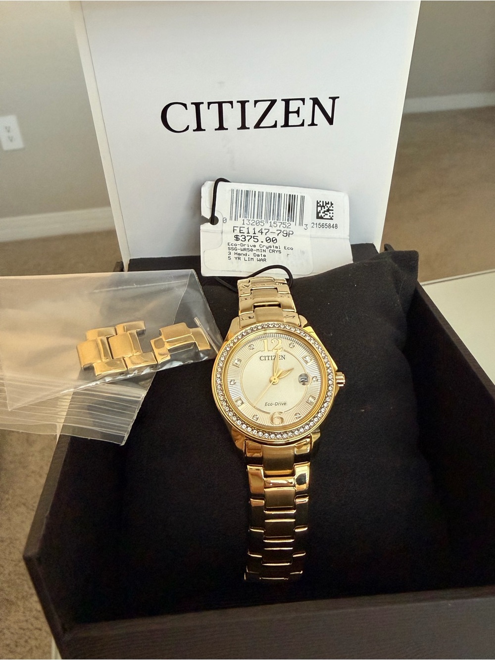 Citizen Gold-Tone Crystal Bezel Women's Bracelet Watch